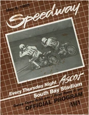 AMA 1985 8th Annual Ascot South Bay Stadium Speedway Motorcycle Racing Program