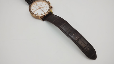 Tissot Quickster 42mm Steel Leather White Dial Quartz Watch From