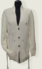 maglione lana donna cardigan tasche maglione con bottoni cardigan  con rotture