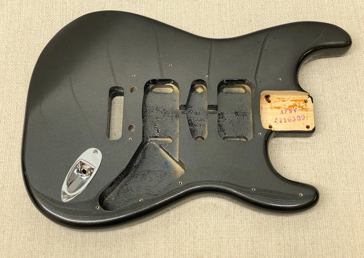 CHIPPED Fender Squier Affinity TREMOLO STRAT BODY Charcoal Frost