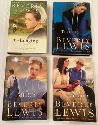 #ad Beverly Lewis 4 Book Lot The Longing The Mercy The Fiddler The Telling Amish $16.99