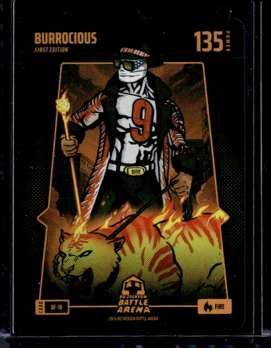 2024 Bo Jackson Battle Arena #BF18 Burrocious Joe Burrow Battlefoil Fire