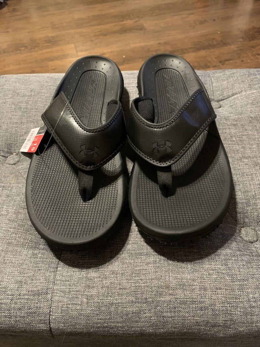 Under Armour Fat Tire Black Slides/Flip Flop Sandals 3023750 Under Armour Fat Tire Black Slides/Flip Flop Sandals 3023750