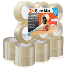 18 Rolls Carton Sealing Clear Packing Tape Box Shipping- 1.8 mil 2" x 110 Yards
