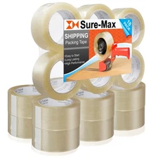18 Rolls Carton Sealing Clear Packing Tape Box Shipping- 1.8 mil 2" x 110 Yards