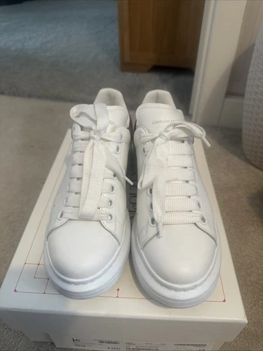 Size 4 - Alexander McQueen Oversized Sneaker White/Pink