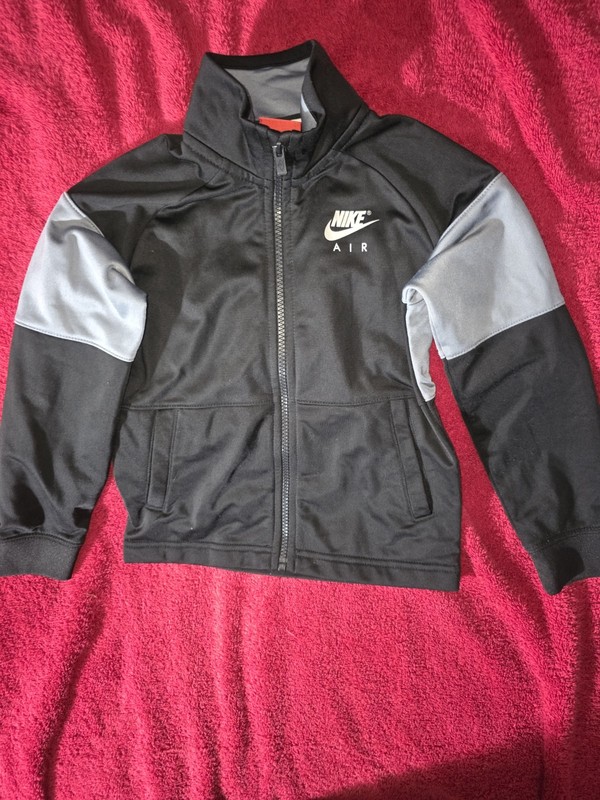 Nike Full Zip Toddlers 4T Track Jacket Fleece Black /Gray 