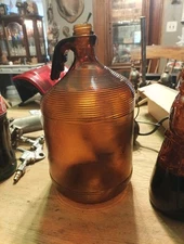 Vintage Brown Purex Bleach Jug 1/2 Gal Handle Beautiful Jug 