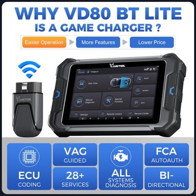 VDIAGTOOL VD80 BT LITE Auslesegerät KFZ OBD2 Diagnosegerät ALL System ECU Coding