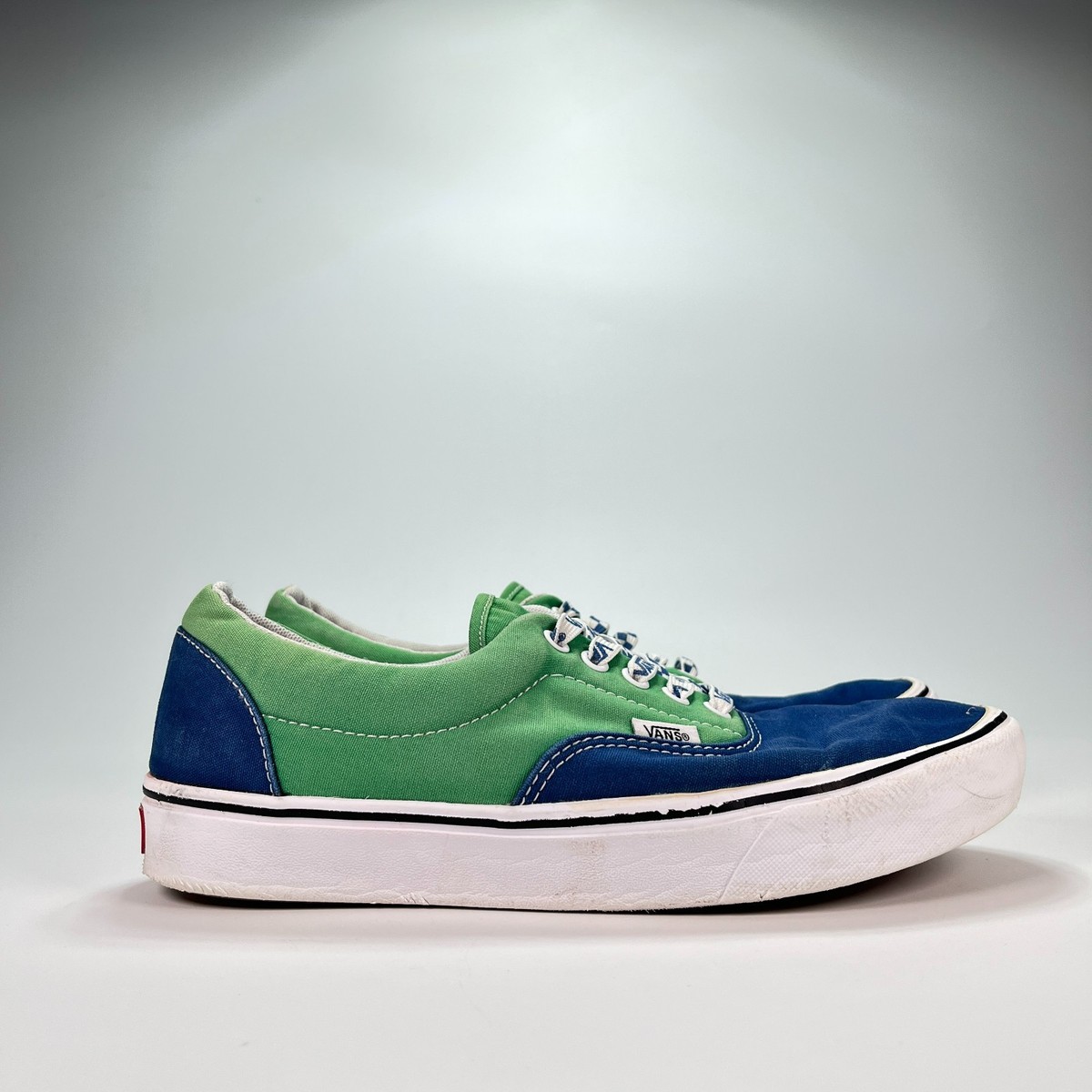 Vans ComfyCush Era Green Blue Low Top Skate Shoes Sneakers Retro