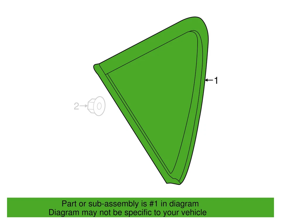 ⭐OEM⭐ Painel traseiro quarto janela vidro esquerdo MOTORISTA 87810B2020 KIA SOUL 2014-2019 - Imagem 3 de 4