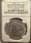 1883 O Morgan Silver Dollar NGC BU Olathe Dollar Hoard