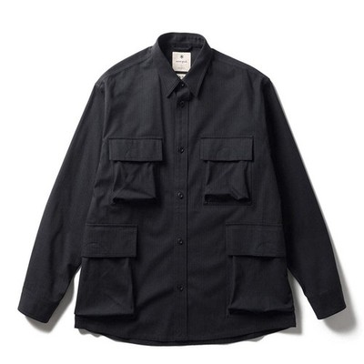 Snow Peak TAKIBI Herringbone Shirt Jacket Black