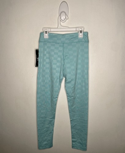 Umbro Active Leggings Girls Size Medium 10-12 Blue Checkerboard Pull On Soccer - Picture 3 of 3