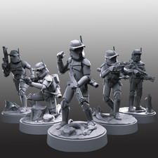 Star Wars Legion Clone Trooper Infantry - Proxy Models - At-Rt Clones