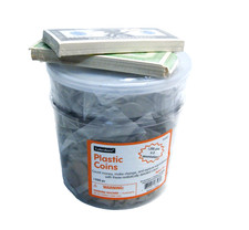 1200 Play Coins Plastic Math Manipulatives SEALED  2 Vintage Money Bill Packs