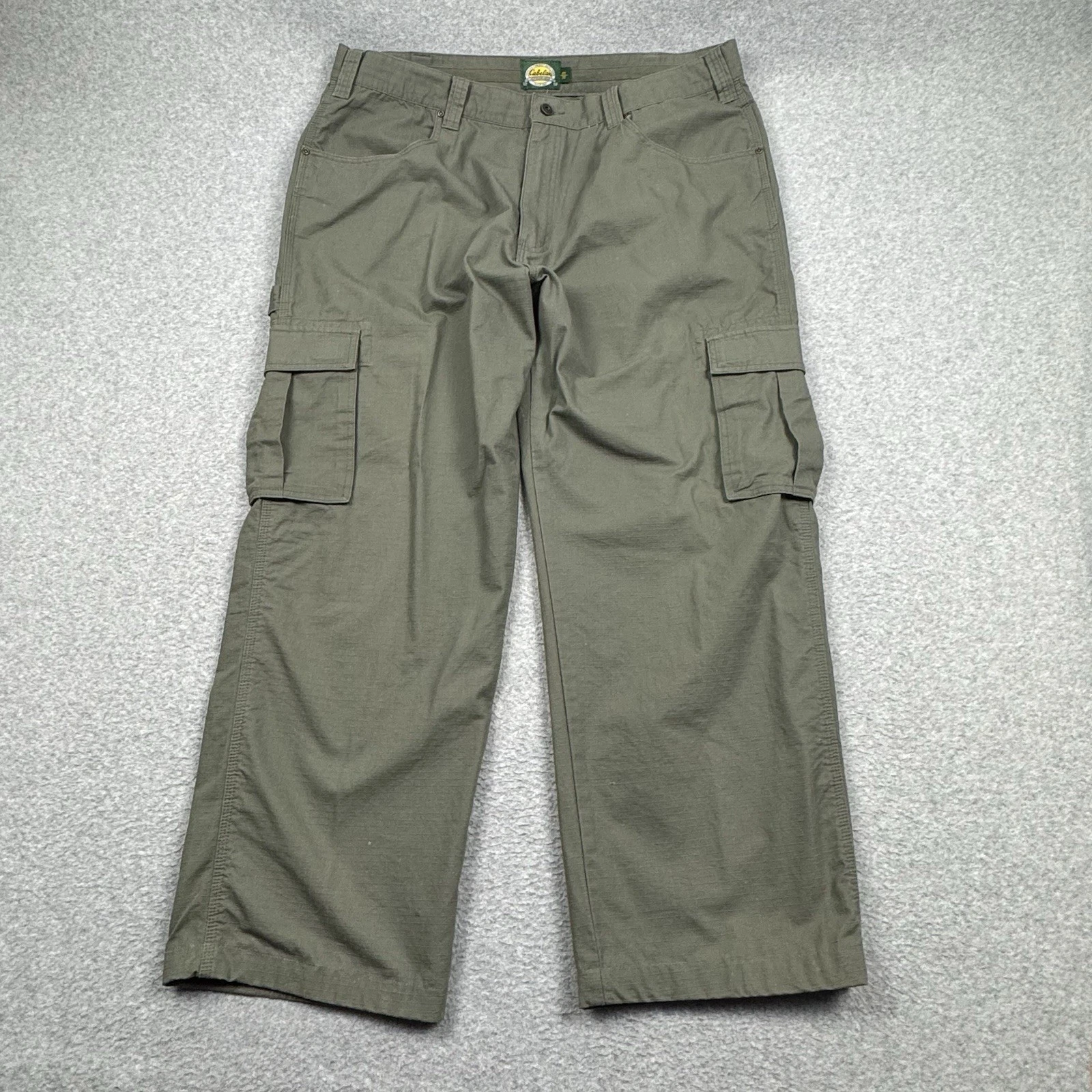 Cabela’s Rip Stop Cargo Pants Mens 40x30 Hammer Loop Outdoor Hiking Work Gorp