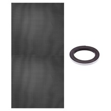 PC Fan Dust Mesh 39.4"x19.7" 0.5mm Hole, Dust Filter with Magnetic Strip Black