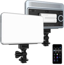 18W 2800K-6800K CRI 95 On LED Panel Video Light, 1800LUM Smartphone Control ...