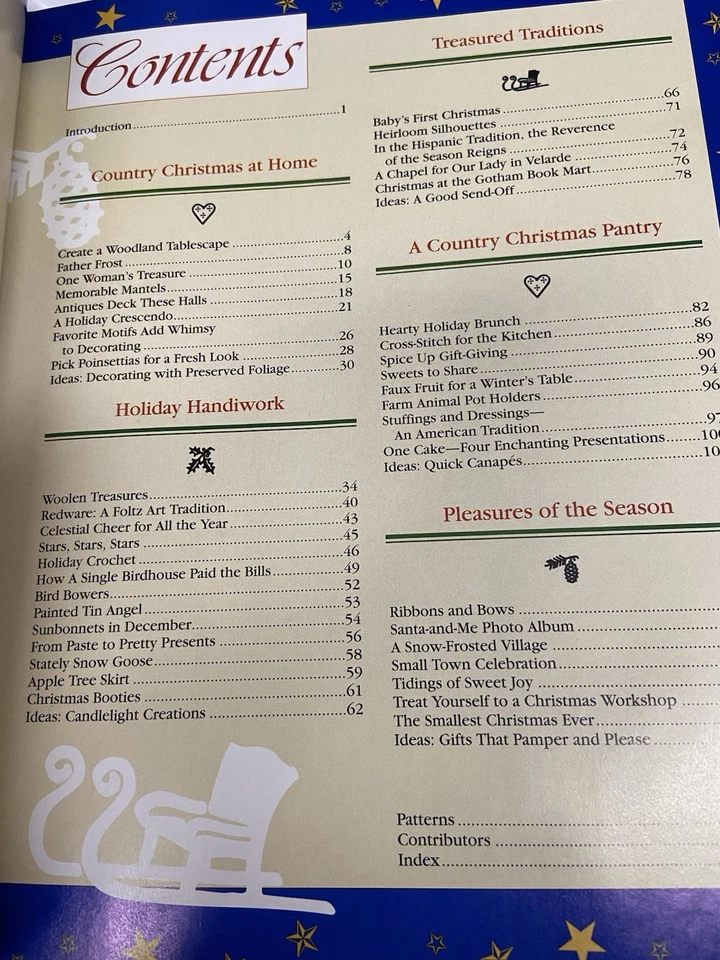 Oxmoor house 1992 American Country Christmas, Recipes Crochet Decorations -mint- - Image 3 of 4