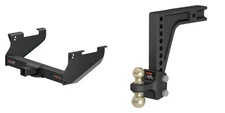 CURT Trailer Hitch Tow Kit Class 5 Receiver, Adjustable Ball Mount, 15803-45939