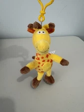 Toys R Us Geoffrey Giraffe Keychain Plush Bag Charm Yellow 7”