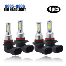 9005+9006 LED Headlight Lamps For 1994-1998 Chevy C10 C/K 1500 Tahoe Silverado