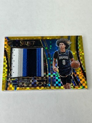 2023-24 Panini Select Anthony Black 9/10 Gold Prizm Prime Rookie Patch Magic E1
