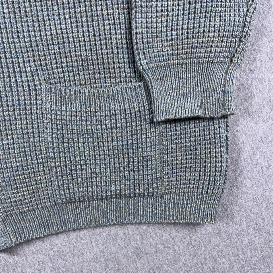 VTG Pringle Cardigan Mens XL Wool Sweater Green Pockets Made in Scotland - Image 3 of 4