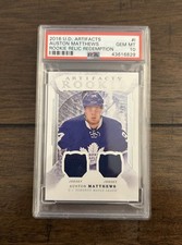Auston Matthews 2016-17 Upper Deck Artifacts Rookie Dual Jersey /399 PSA 10 Gem