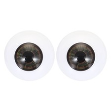 24mm Doll Eyes,1 Pair Realistic Acrylic Eyes, Yellow Brown
