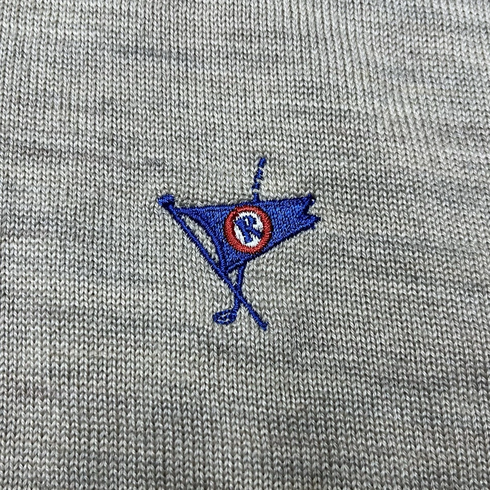 Suéter Cutter & Buck OCEAN REEF CLUB Lana Merino Acrílico 1/4 Cremallera Tostado Para Hombres Pequeño Foto 4 de 4