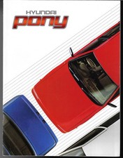Hyundai Pony 1989 UK Market Sales Brochure 1.3 &amp; 1.5 L, GL, GLS 3-dr, 4-dr, 5-dr