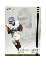 Omarion Hampton #124 North Carolina 2025 SAGE High Series Football Black