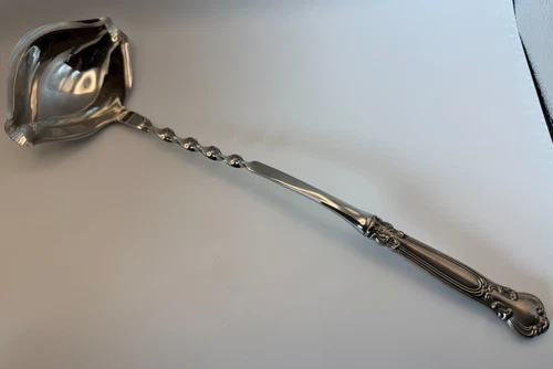 Chantilly by Gorham Sterling Silver Twisted Handle Soup Ladle 14"