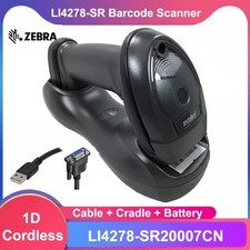Image of Zebra LI4278-SR20007CN 1D USB/RS232 Wireless Bluetooth Barcode Scanner w/ Cradle