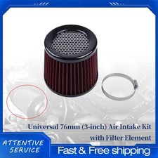76mm 3 Inch High Flow Cold Air Intake Filter Universal Induction Kit Car Accesso