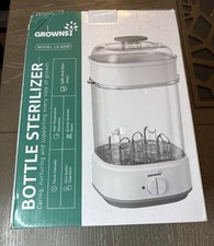 GROWNSY Baby Bottle Sterilizer, Steam Sanitizer with Timer, LS-B330 - White