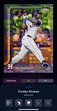 DIGITAL TOPPS BUNT Yordan Alvarez GILDED 25 SUPER RARE Read