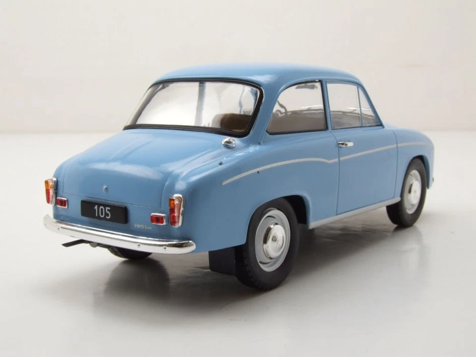 Syrena 105 1975 Azzurro Modellino 1:24 Whitebox - Immagine 2 di 4