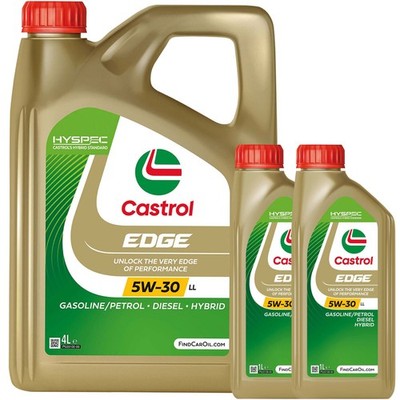 1x4+2x1L CASTROL EDGE LL 5W30 ÖL passend für BMW LL 04  VW 507/504.00 MB 229.51