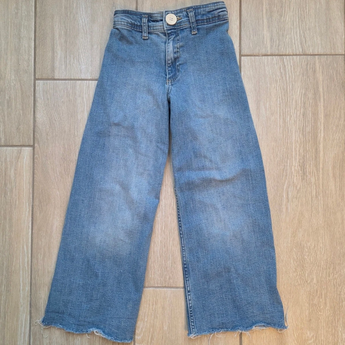 Jean Zara Fille 7 Ans - Bleu Coupe Boyfriend - 100% Coton - Occasion Bon état