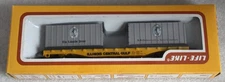 RR Donnelley & Sons Life Like HO SCALE Flat Car with 2 Containers NIB