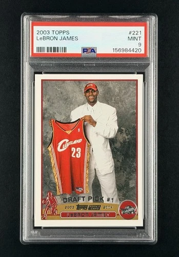 2003-04 Topps LeBron James Rookie RC #221 Cavaliers PSA 9