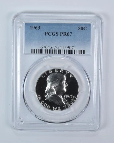 1963 Franklin Half Dollar PR67 PCGS Blue Label