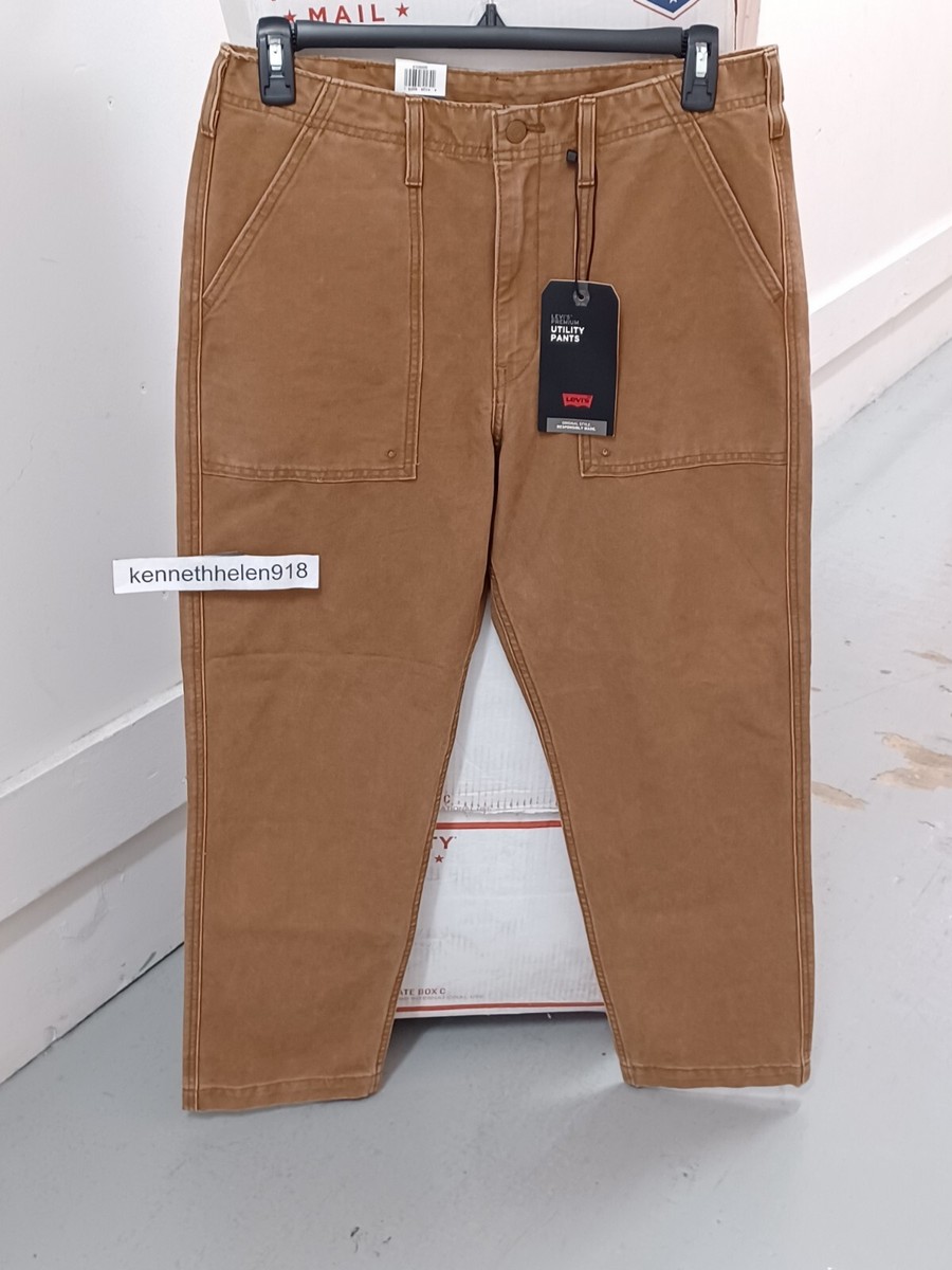LEVIS PREMIUM CHORE UTILITY PANTS A10380000 BROWN MENS SIZE