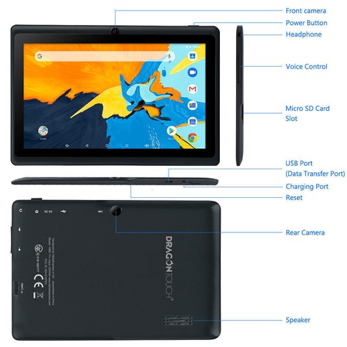 Dragon Touch Y88X PRO Tableta para niños 7in Tablet PC Android, Doble Cámara - Picture 3 of 9