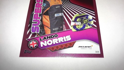 2022 Topps Turbo Attax Formula 1 Lando Norris Grade 9 Card #305 Pink Parallel F1 - Picture 4 of 6