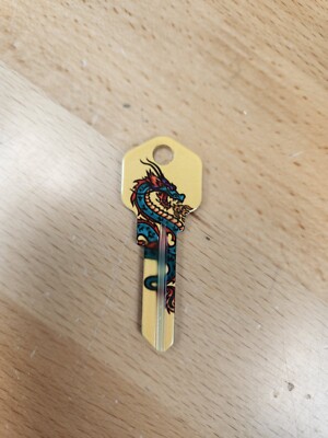 DRAGON PRINTED KWIKSET KW1/KW10 KEYBLANK - READ DETAILS BELOW