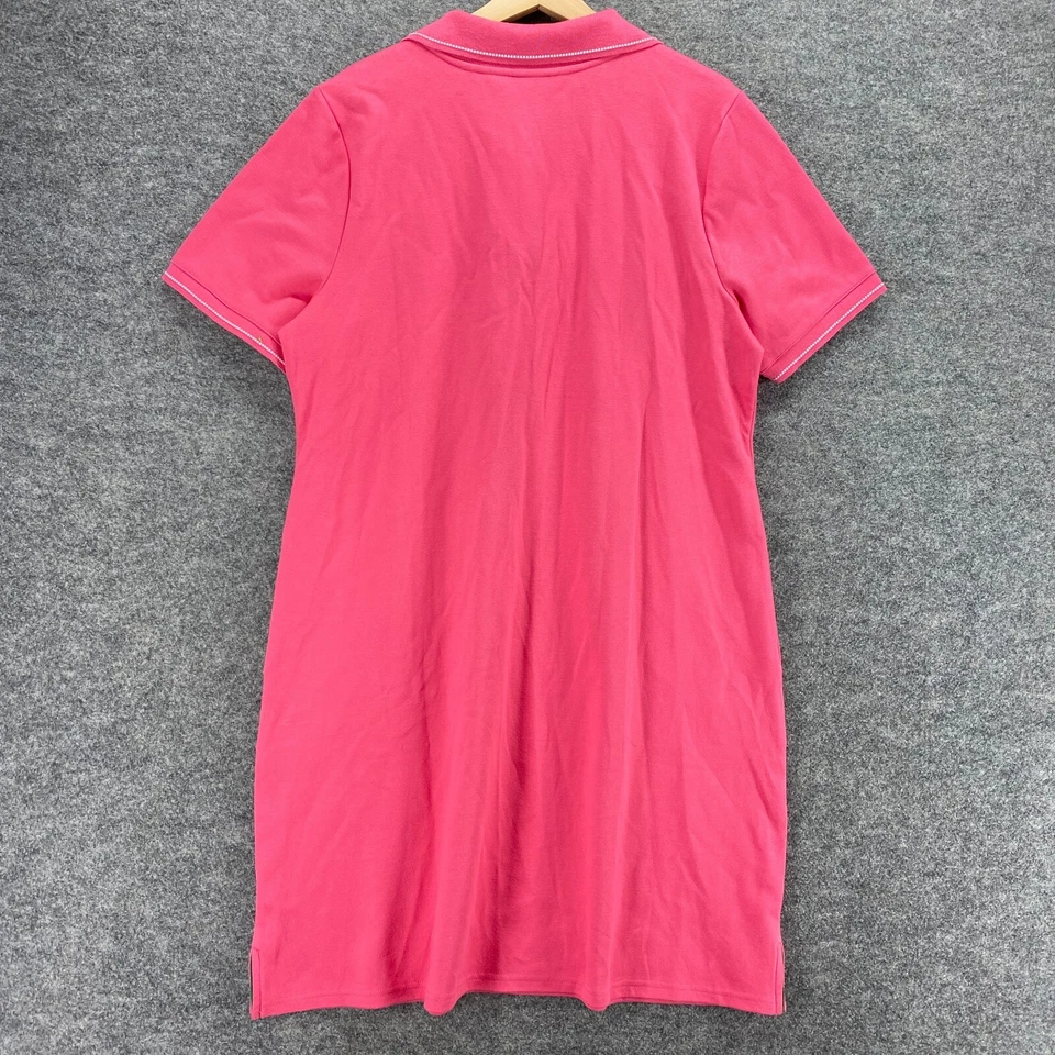 Vestido Camisa Isaac Mizrahi Mujer TL Alto Rosa Cuello Corto Botón Manga Corta Foto 2 de 4